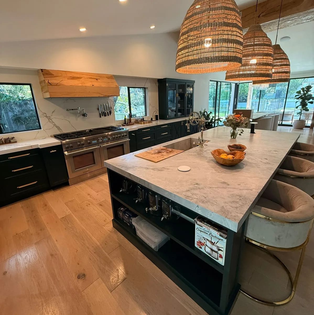 A bright kitchen cleaned by Basis Services